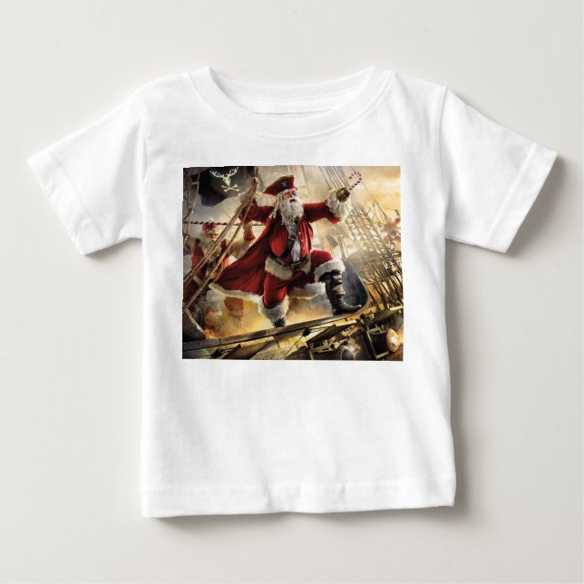 Camiseta De Bebé Pirata Santa (Anverso)
