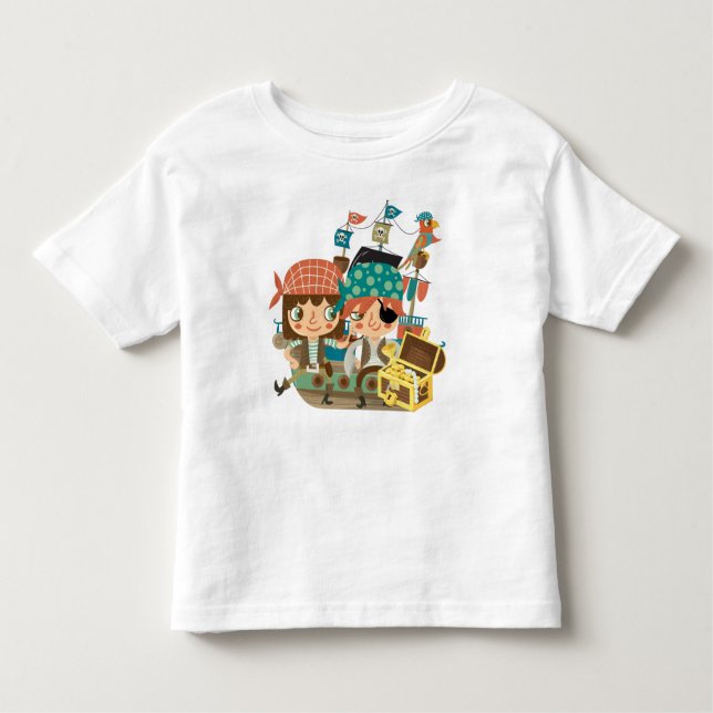 Camiseta De Bebé Piratas con el tesoro (Anverso)