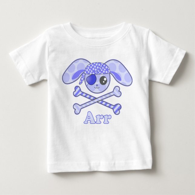 Camiseta De Bebé Pirate Blue Bunny Arr (Anverso)