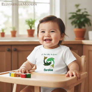 Camiseta De Bebé Pisces Personalizado Impresionista Infantil de Zod