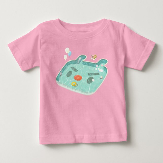 Camiseta De Bebé Piscina (Anverso)