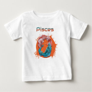 Camiseta De Bebé Piscis Pescado Zodiac Horoscopio Agua Astrología R