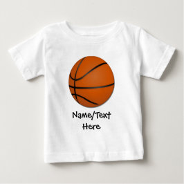 Camiseta De Bebé Piso de madera de baloncesto personalizado