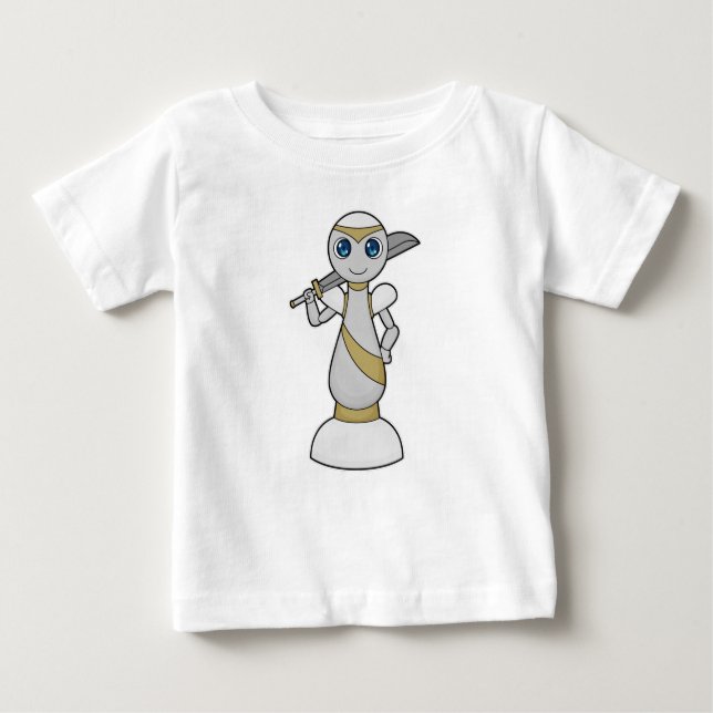 Camiseta De Bebé Pista de ajedrez Pawn Sword Chess (Anverso)
