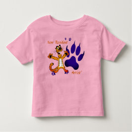 Camiseta De Bebé Pistas de Tigre para Niños Artísticos