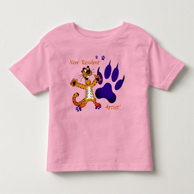 Camiseta De Bebé Pistas de Tigre para Niños Artísticos (Anverso)