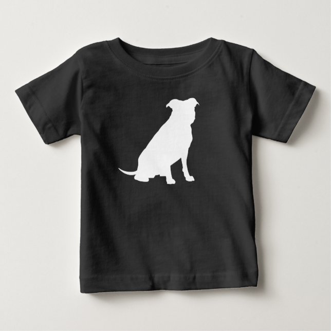 Camiseta De Bebé Pit Bulldog Baby Shower Género Neutral Pitbull (Anverso)