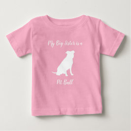 Camiseta De Bebé Pitbull, Chica rosado de Baby Shower Bulldog Pit