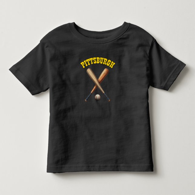 Camiseta De Bebé Pittsburgh Baseball (Anverso)
