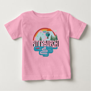 Camiseta De Bebé Pittsburgh, Pennsylvania Diseño de Cityscape