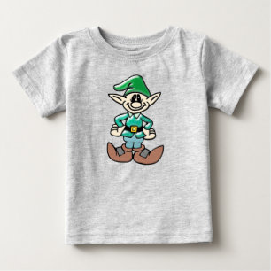 Camiseta De Bebé Pitufo sonriente con gorro verde