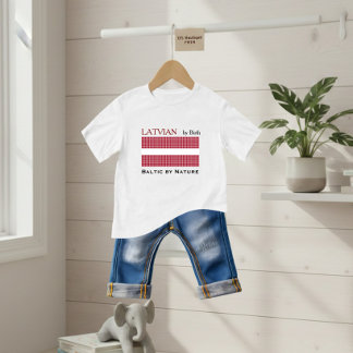 Camiseta De Bebé Pixelated flag Latvia