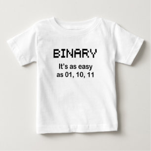 Camiseta De Bebé Pixeles divertidos del friki del código BINARIO d