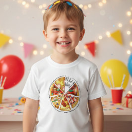 Camiseta De Bebé Pizza acuarela personalizada