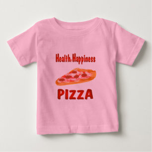 Camiseta De Bebé Pizza de la felicidad de la salud