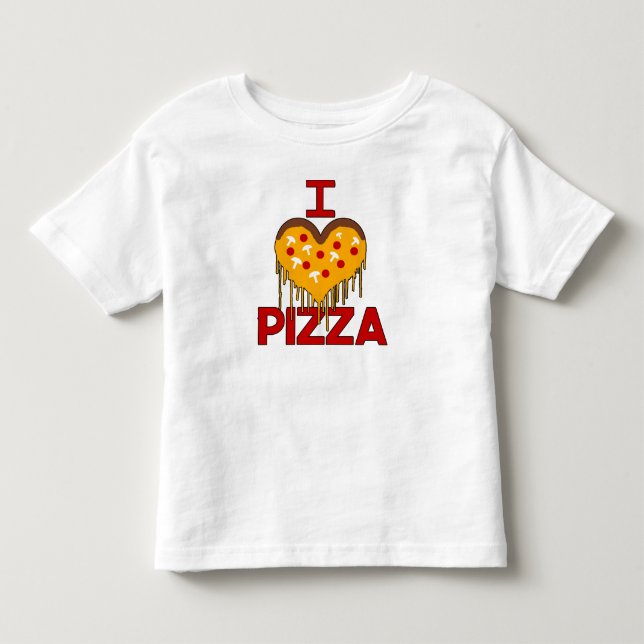Camiseta De Bebé Pizza del amor del niño (Anverso)
