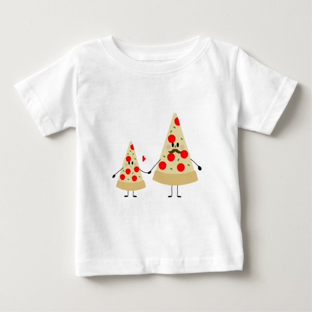 Camiseta De Bebé pizza del día del padre (Anverso)