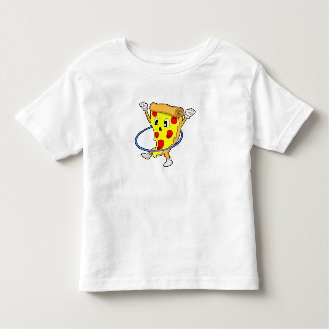 Camiseta De Bebé Pizza en Fitness con neumáticos Fitness.PNG (Anverso)
