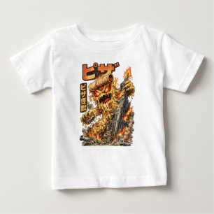 Camiseta De Bebé Pizza Kaiju – La Destrucción Quesosa