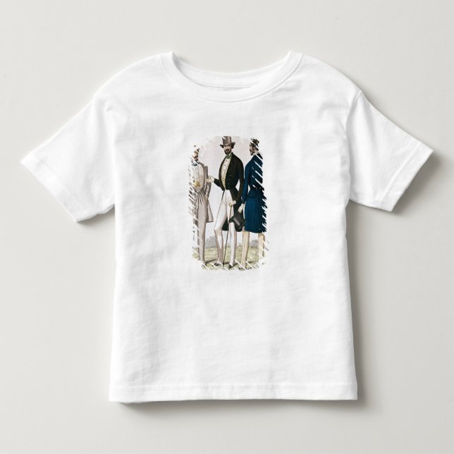 Camiseta De Bebé Placa de moda que representa la ropa masculina (Anverso)