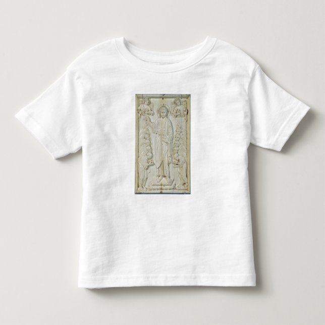 Camiseta De Bebé Placa que representa a Cristo que bendice a los (Anverso)