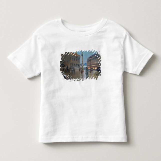 Camiseta De Bebé Place de L'Opera, París (Anverso)
