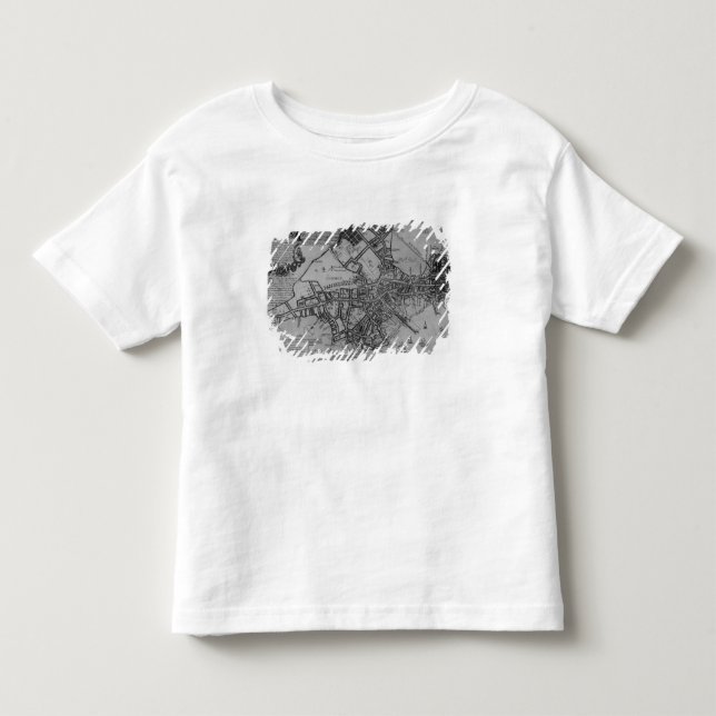 Camiseta De Bebé Plan de Boston, Nueva Inglaterra, 1739 (Anverso)