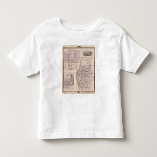 Camiseta De Bebé Plan de Iowa City, plan de Marengo (Anverso)