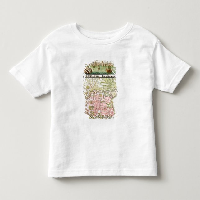 Camiseta De Bebé Plan de la ciudad de La Rochelle, 1736 (Anverso)