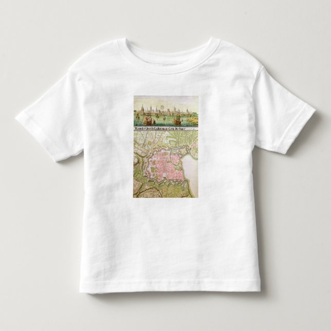Camiseta De Bebé Plan de la ciudad de La Rochelle, 1736 (Anverso)