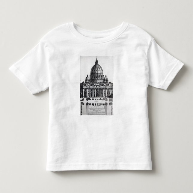 Camiseta De Bebé Plan de San Pedro, Roma, grabada cerca (Anverso)