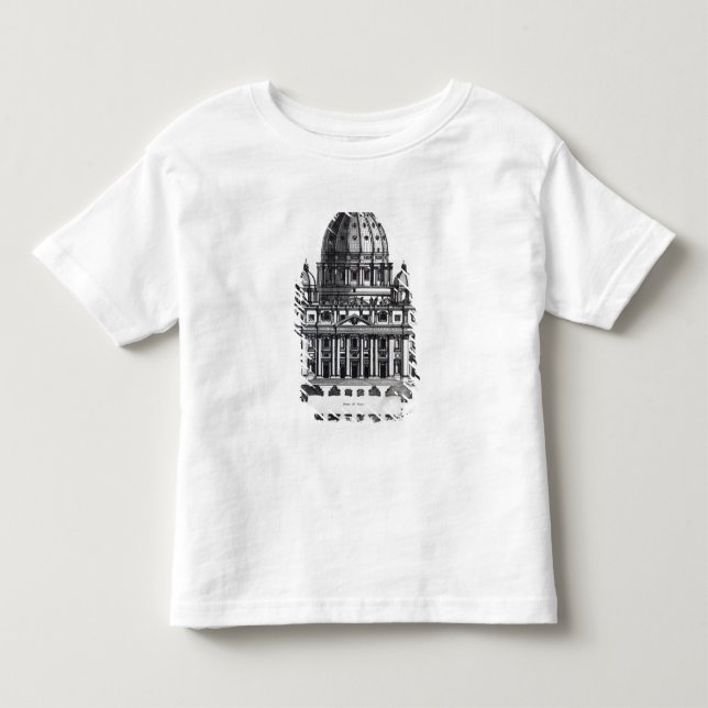 Camiseta De Bebé Plan de San Pedro, Roma, grabada cerca (Anverso)