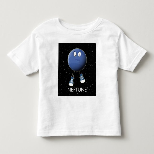 Camiseta De Bebé Planeta Neptuno y estrellas (Anverso)