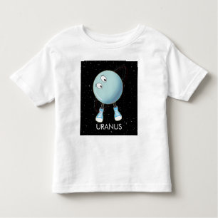 Camiseta De Bebé Planeta Urano y estrellas