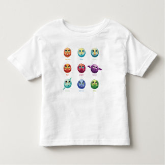 Camiseta De Bebé Planetas del dibujo animado