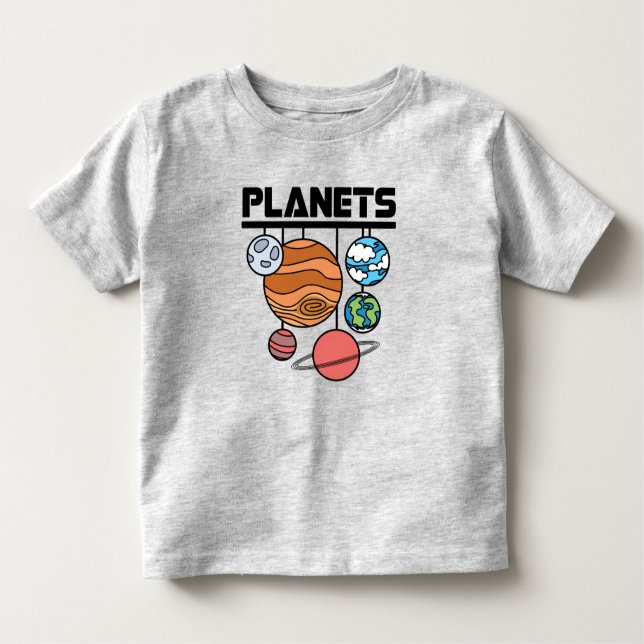 Camiseta De Bebé Planetas reducidos (Anverso)