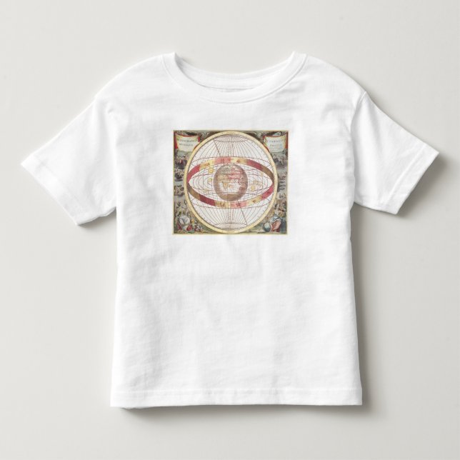 Camiseta De Bebé Planisferio, del 'atlas Coelestis (Anverso)