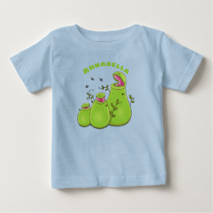 Camiseta De Bebé Plantas jarra carnívoras verdes divertidas caricat