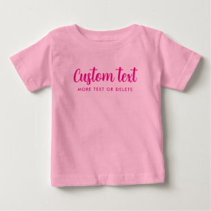 Camiseta De Bebé Plantilla de foto de texto personalizado manuscrit
