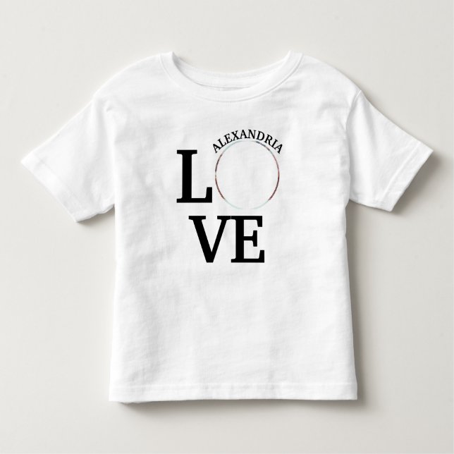 Camiseta De Bebé Plantilla de fotografía de amor de Personalizados  (Anverso)