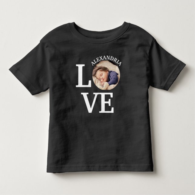 Camiseta De Bebé Plantilla de fotografía de amor de Personalizados  (Anverso)
