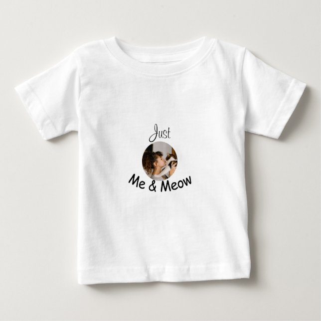 Camiseta De Bebé Plantilla de fotografía personalizada "Just Me and (Anverso)