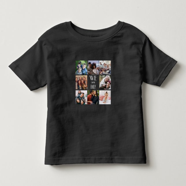 Camiseta De Bebé Plantilla de fotografía personalizada "Somos famil (Anverso)