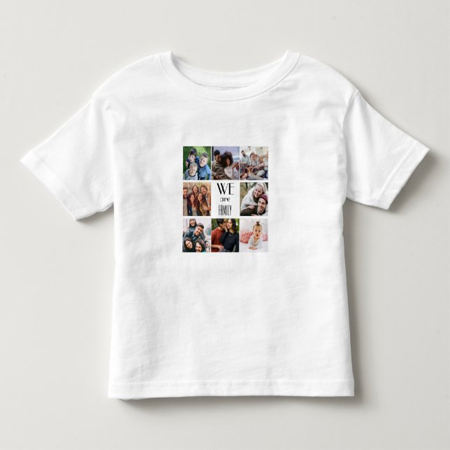 Camiseta De Bebé Plantilla de fotografía personalizada "Somos famil (Anverso)