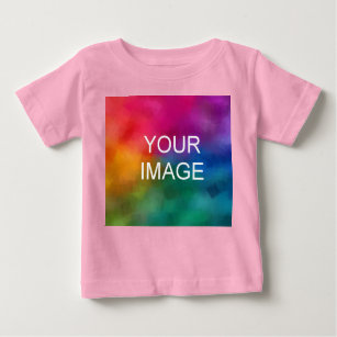 Camiseta De Bebé Plantilla de moda de color rosa Añadir imagen