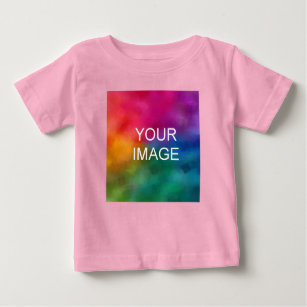 Camiseta De Bebé Plantilla de moda de color rosa elegante de person