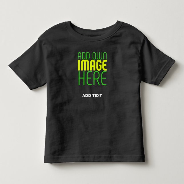 CAMISETA DE BEBÉ PLANTILLA DE TEXTO DE IMAGEN NEGRA SENCILLA EDITAB (Anverso)