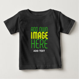 CAMISETA DE BEBÉ PLANTILLA DE TEXTO DE IMAGEN NEGRA SENCILLA EDITAB