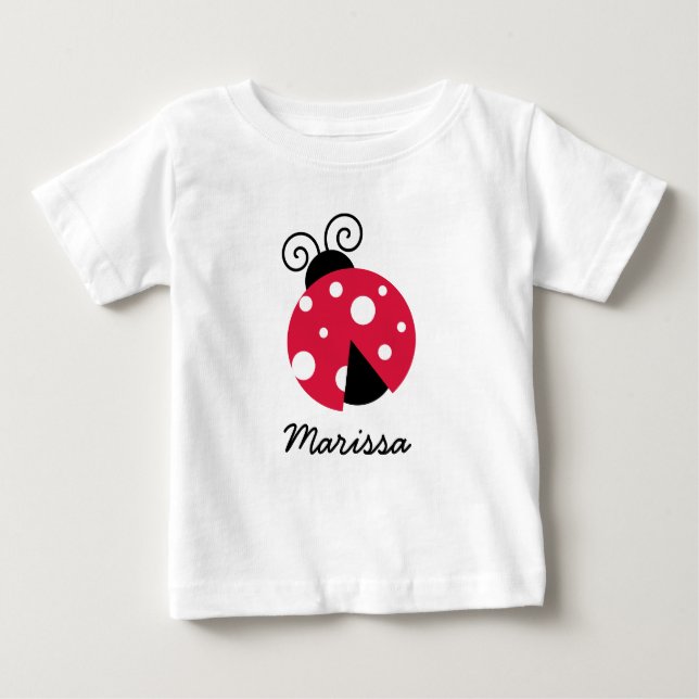 Camiseta De Bebé Plantillas personalizadas de Ladybug (Anverso)