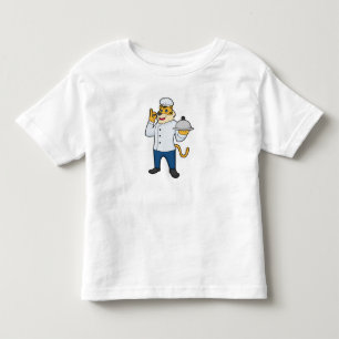 Camiseta De Bebé Plata de gorra del chef del Cocinero del Tigre